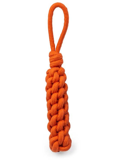 Pet Palette Distribution - ThoozyPet Knotted Stick Rope Dog Toy with Handle Orange 11" - Doglicious Bakery Bites