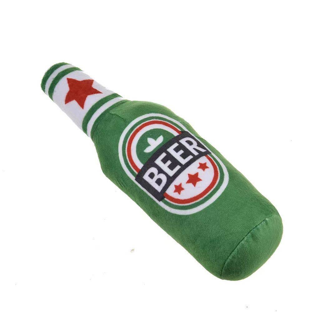 Petkin - Beer Bottle Dog Squeaky Toy - Doglicious Bakery Bites