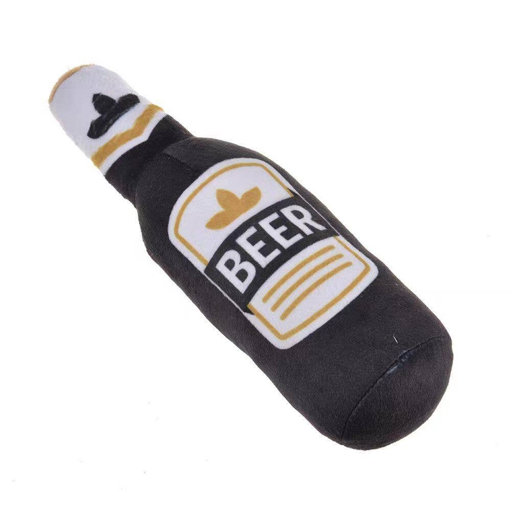 Petkin - Beer Bottle Dog Squeaky Toy - Doglicious Bakery Bites