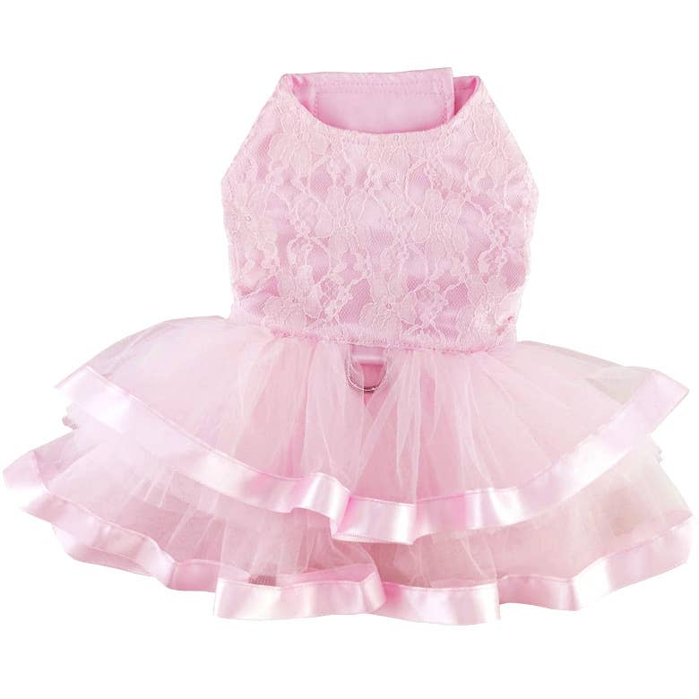 Pink Lace & Ruffles Dog Dress with Matching Leash - Doglicious Bakery Bites