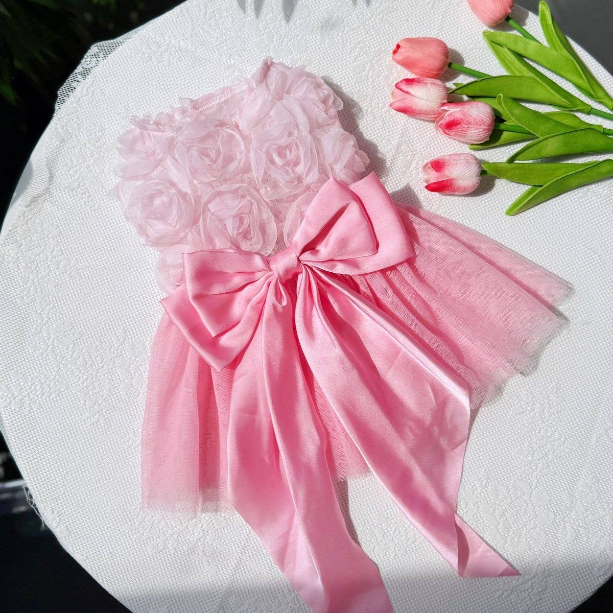 Pink Rose Pet Dress Soft Summer Style - Doglicious Bakery Bites