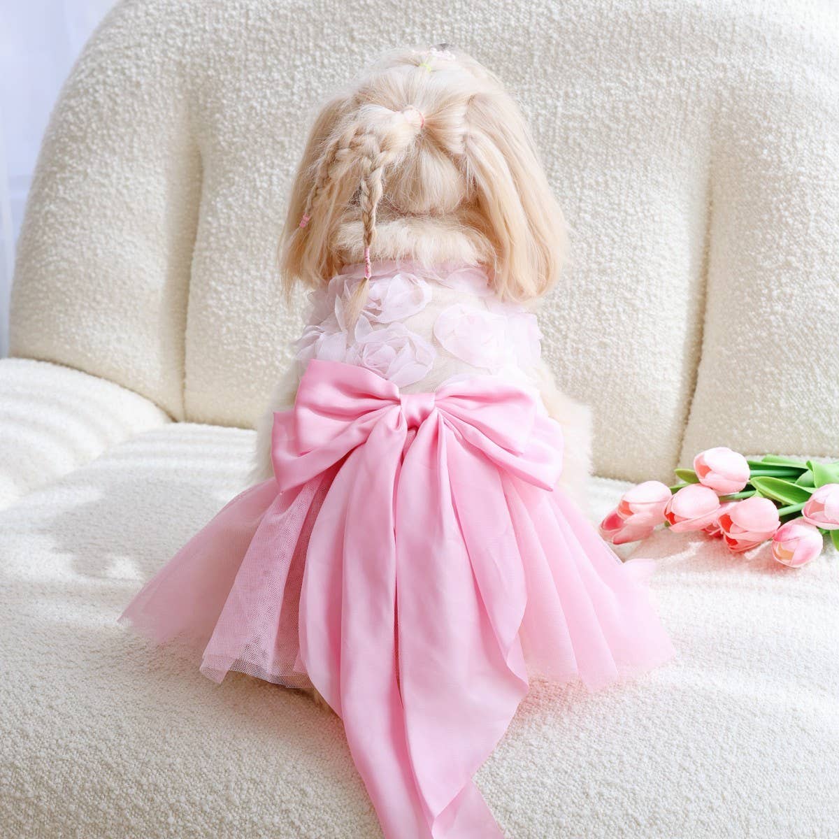 Pink Rose Pet Dress Soft Summer Style - Doglicious Bakery Bites