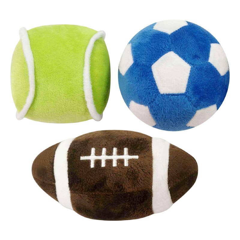 Plush Dog Ball Toys 3 assorted - Doglicious Bakery Bites