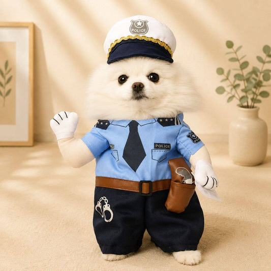 Police Officer Dog Costume Pet Uniform Outfit - Doglicious Bakery Bites