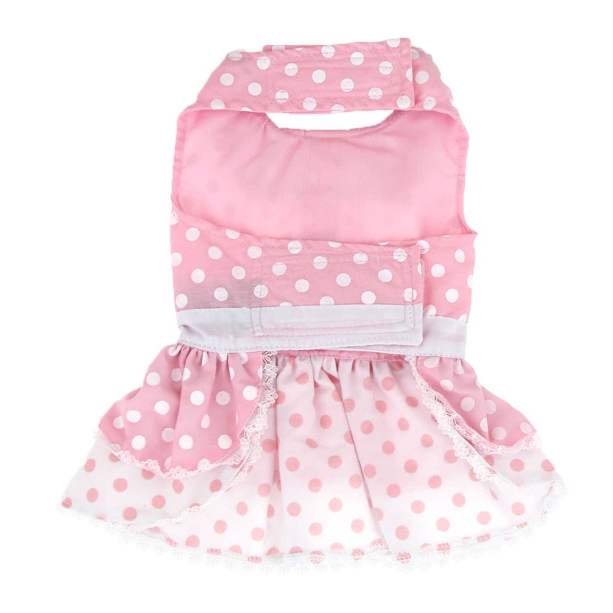 Polka Dot and Lace Dog Dress Set w/ Matching Leash - Pink - Doglicious Bakery Bites