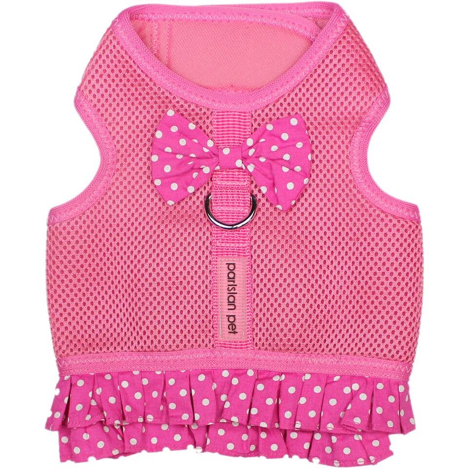 Polka Dot Harness Dress Pink – Adjustable Dog Dress - Doglicious Bakery Bites