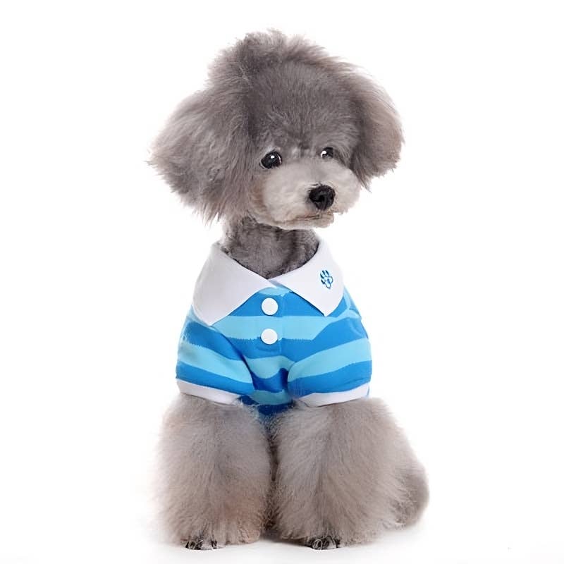 PP Stripe Polo Shirt - Doglicious Bakery Bites