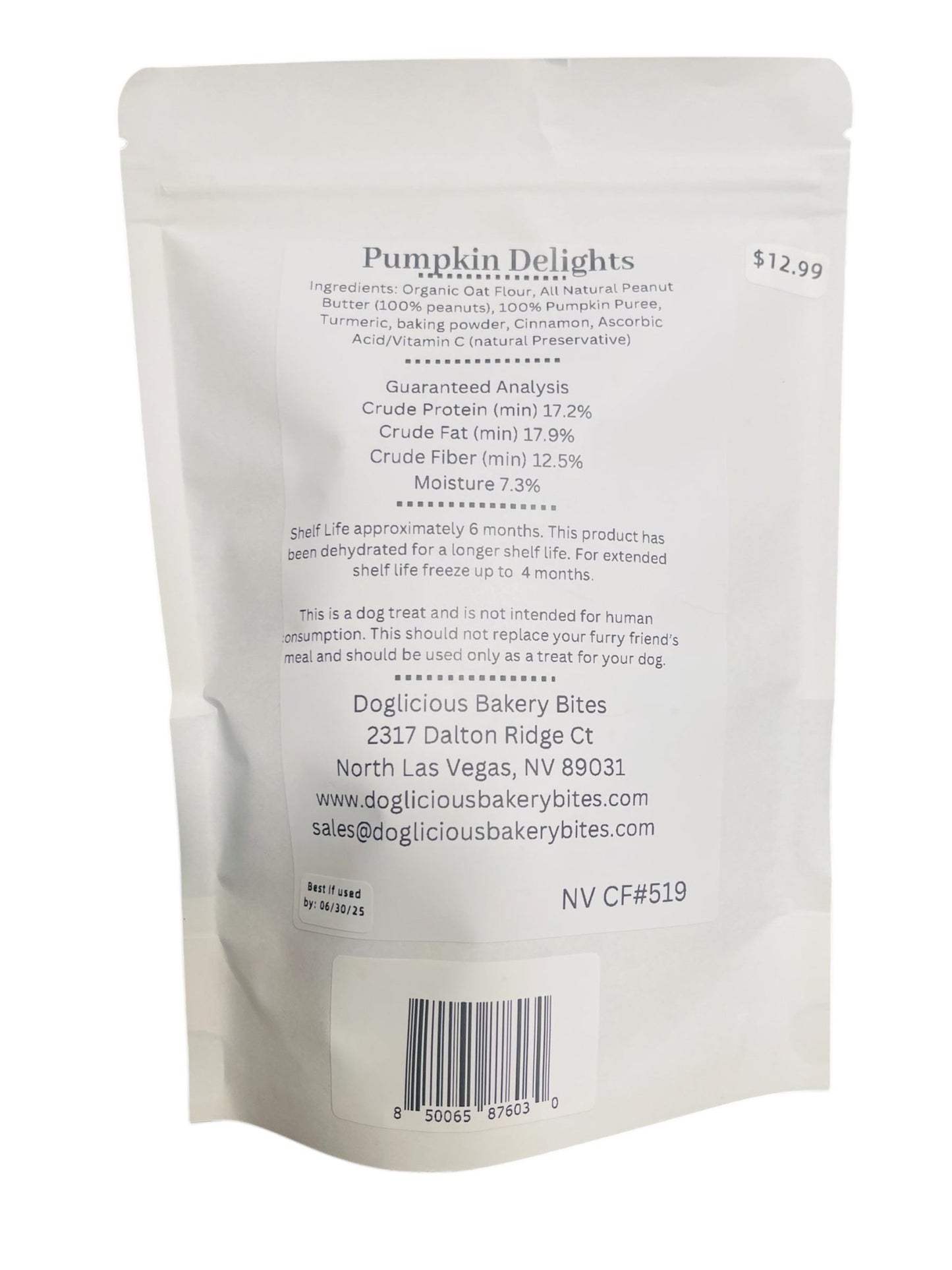 Pumpkin Delights - Wholesale - Doglicious Bakery Bites