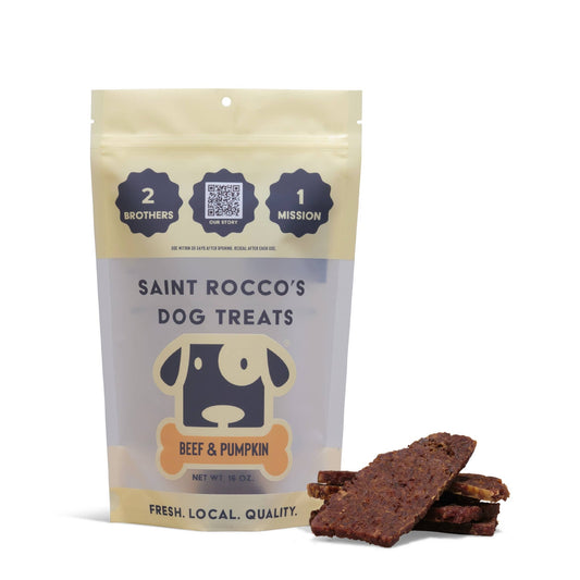 Saint Rocco's Treats - Beef & Pumpkin (16oz) - Doglicious Bakery Bites