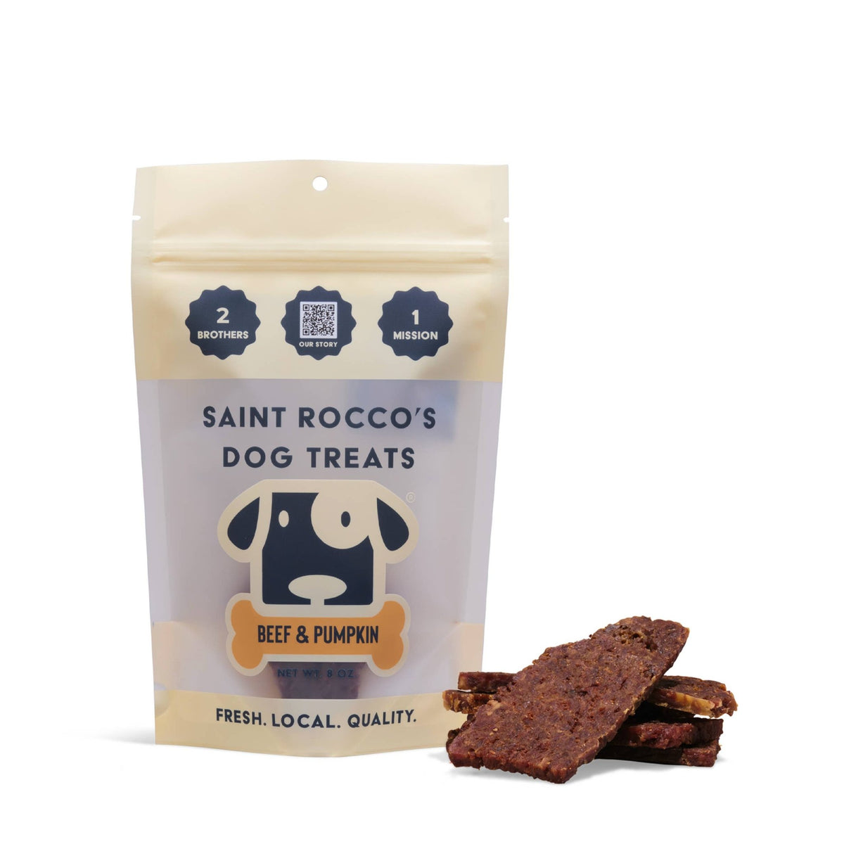 Saint Rocco's Treats - Beef & Pumpkin (8oz) - Doglicious Bakery Bites