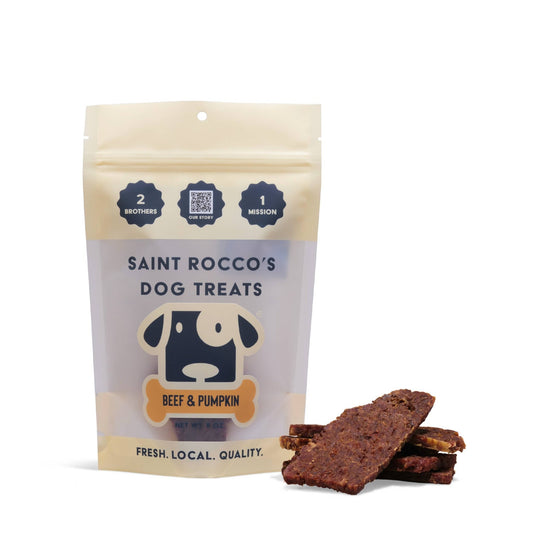 Saint Rocco's Treats - Beef & Pumpkin (8oz) - Doglicious Bakery Bites