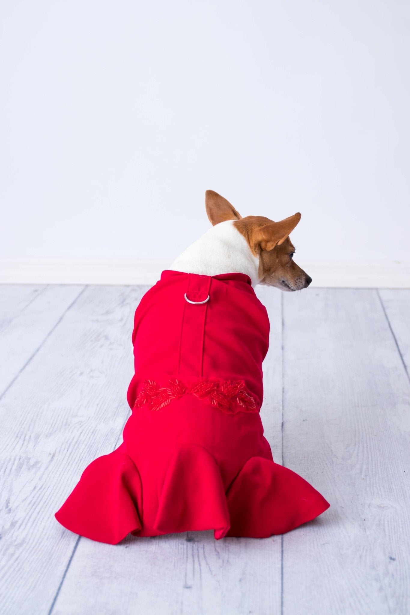 Satin Embellished Dress Red – Elegant Dog Fashion - Doglicious Bakery Bites