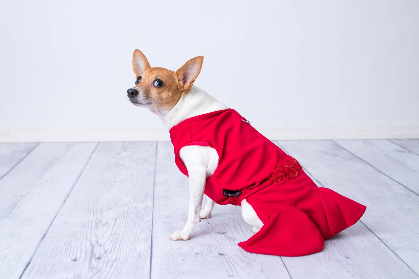 Satin Embellished Dress Red – Elegant Dog Fashion - Doglicious Bakery Bites