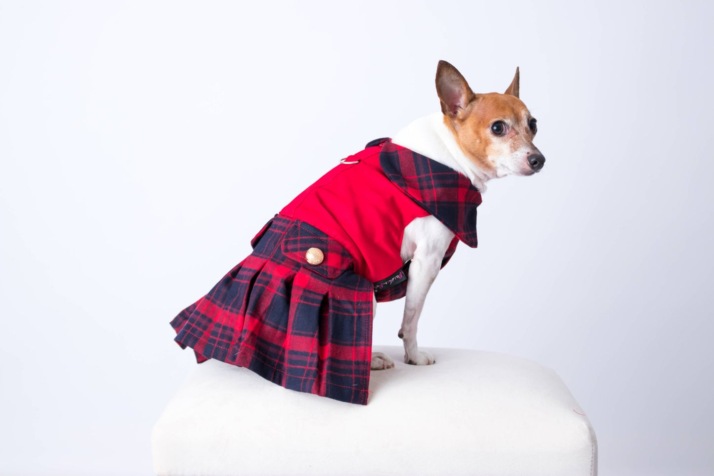 Scottish Pleated Dress Red Blue – Timeless Plaid Pet Apparel - Doglicious Bakery Bites