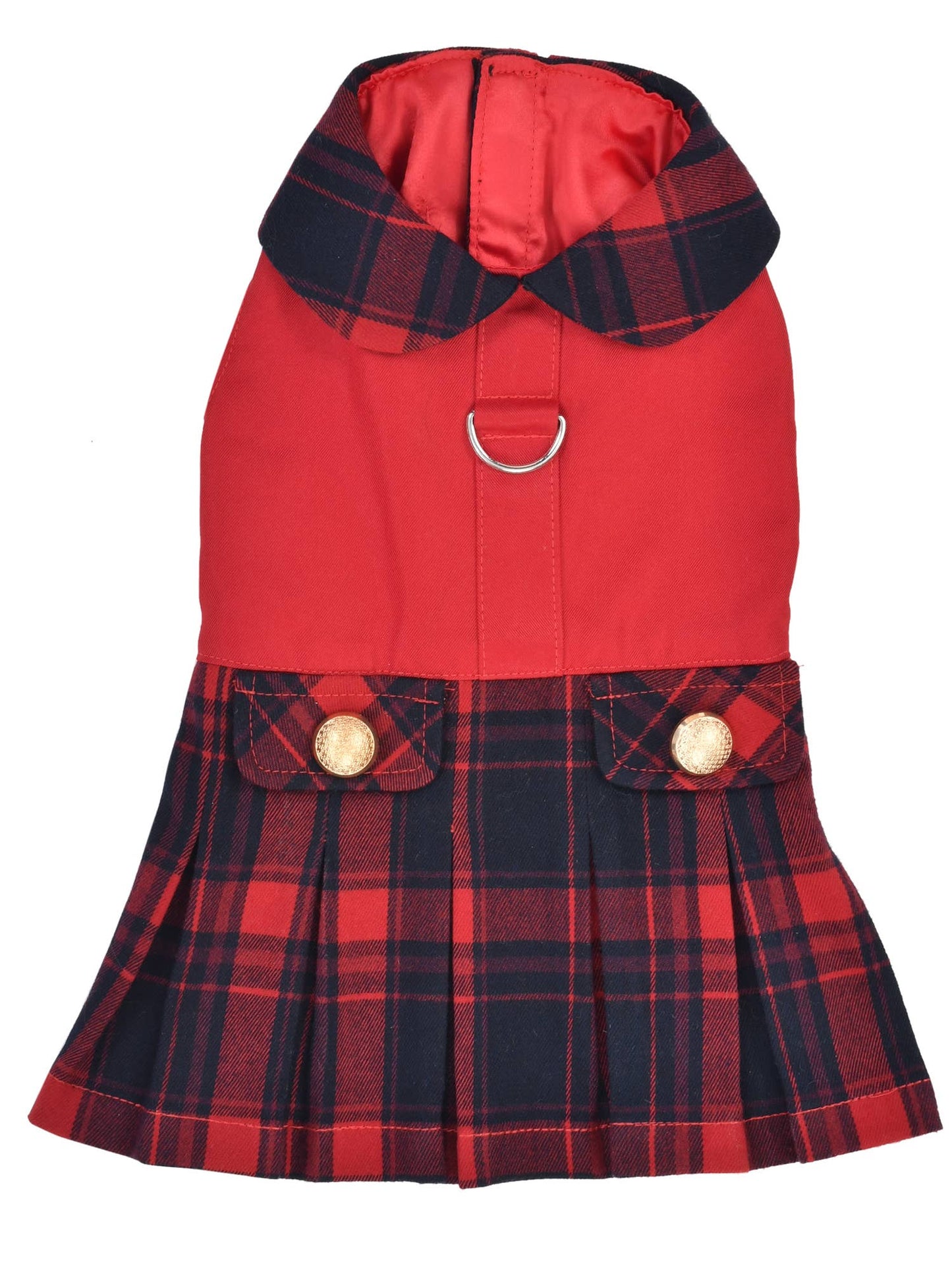 Scottish Pleated Dress Red Blue – Timeless Plaid Pet Apparel - Doglicious Bakery Bites