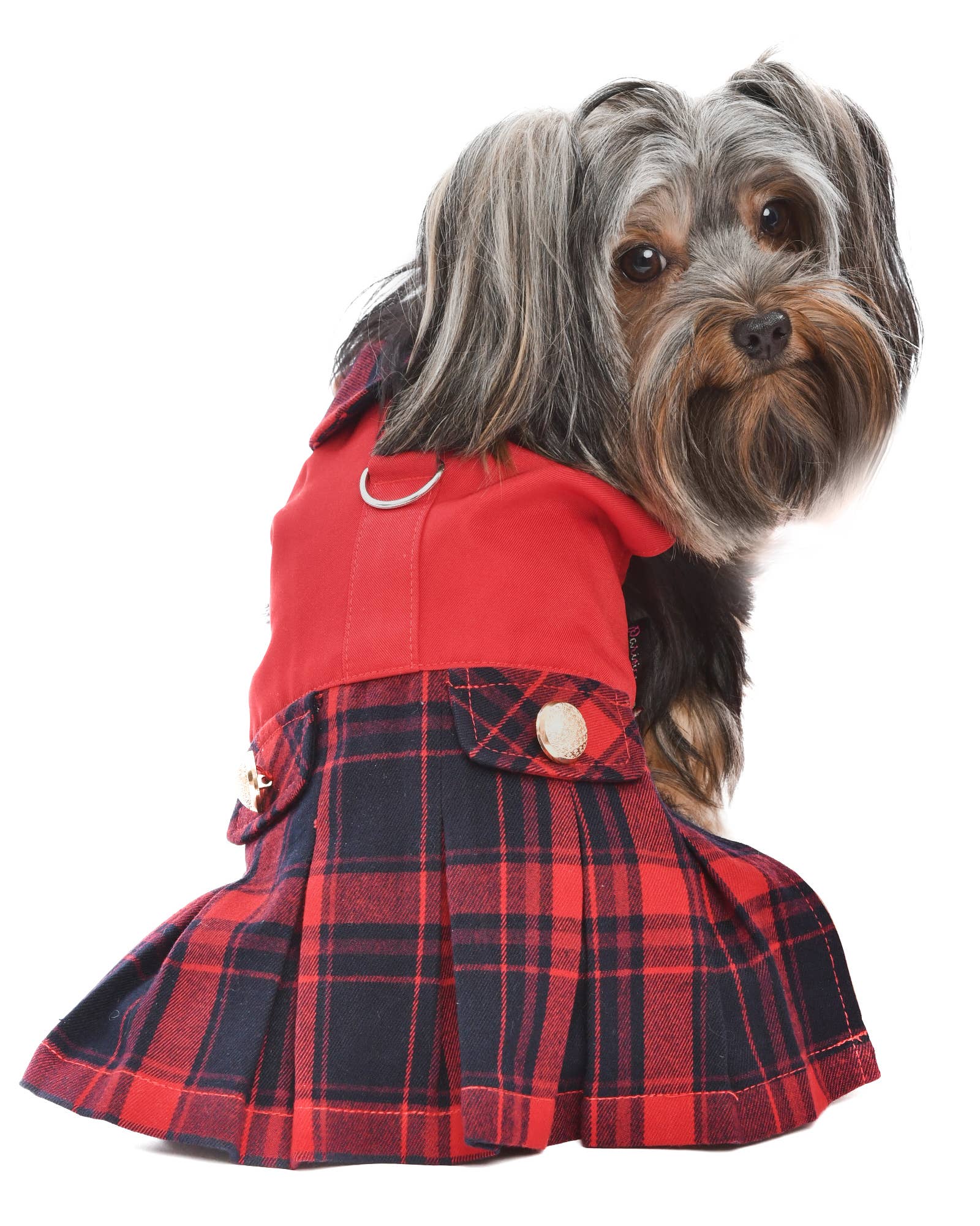 Scottish Pleated Dress Red Blue – Timeless Plaid Pet Apparel - Doglicious Bakery Bites