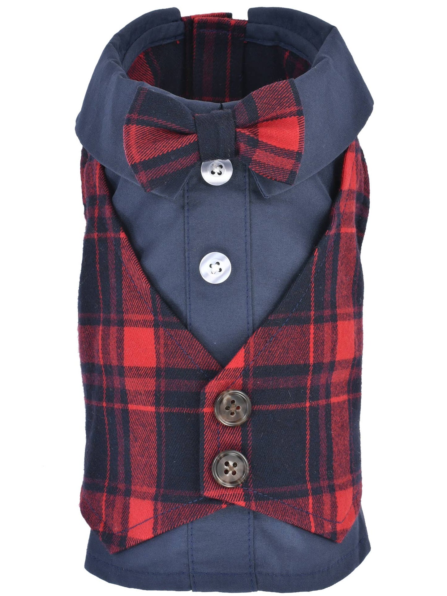 Scottish Pleated Tuxedo Red Blue – Elegant Dog Formal Wear - Doglicious Bakery Bites