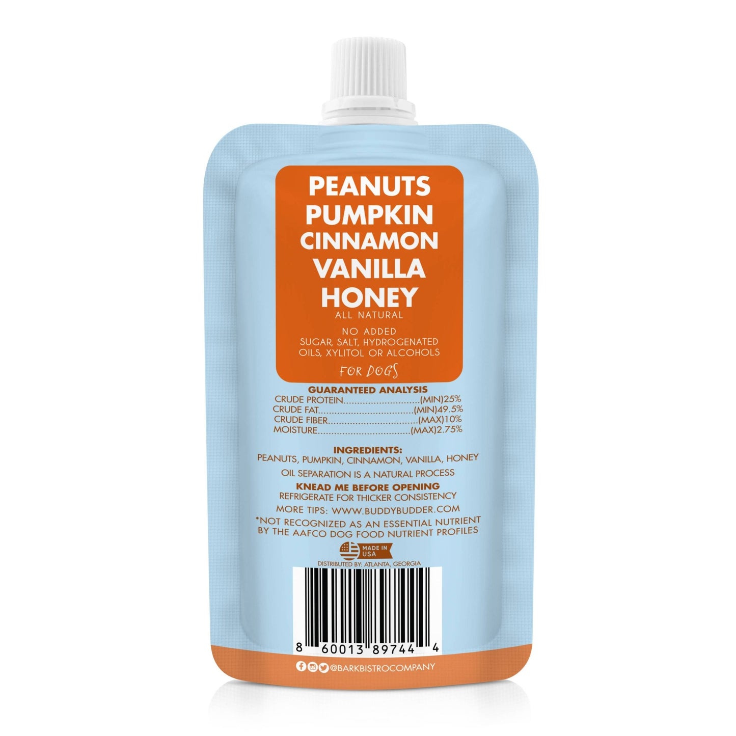 Seasonal Drop Pumpkin Vibes Buddy Budder - Doglicious Bakery Bites