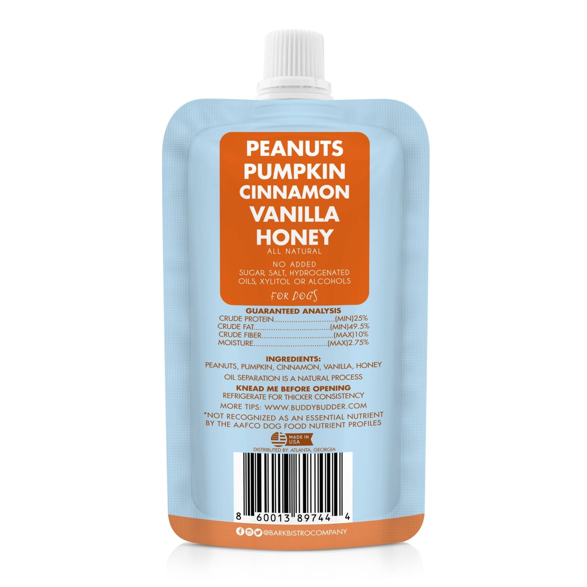 Seasonal Drop Pumpkin Vibes Buddy Budder - Doglicious Bakery Bites