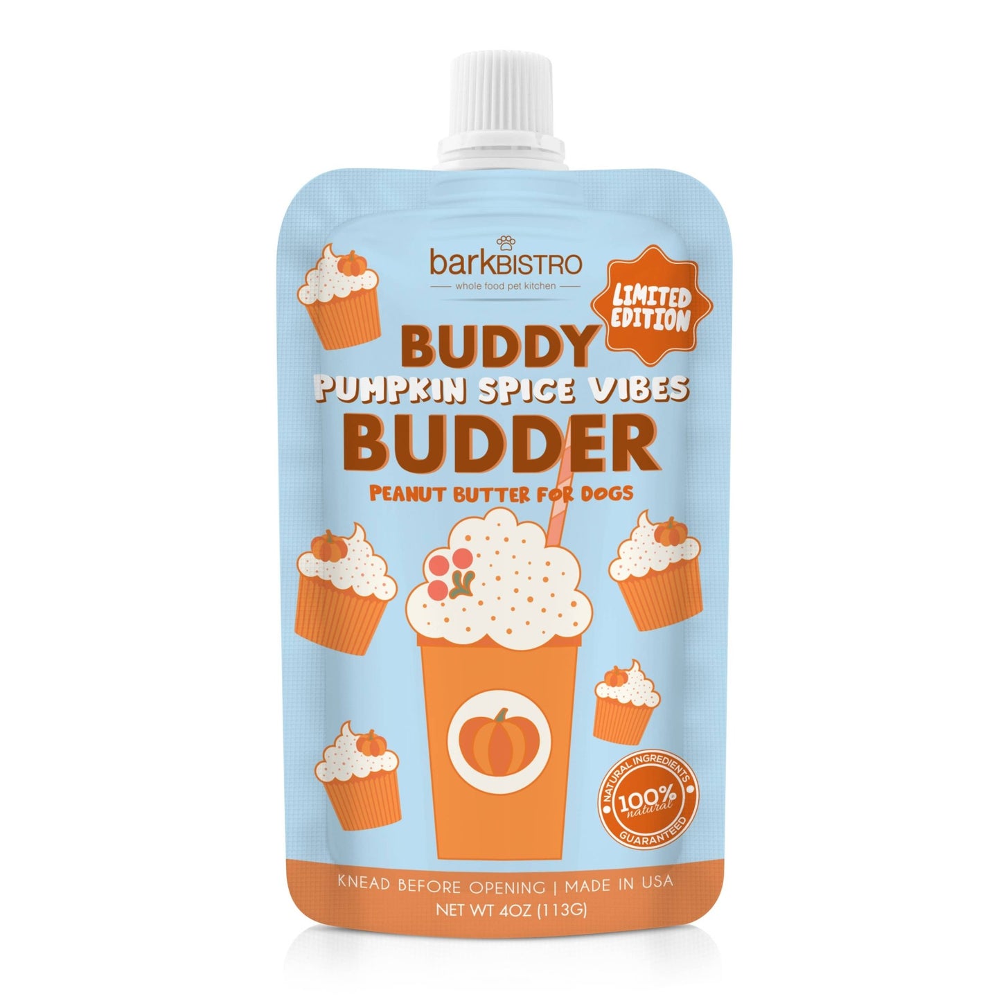 Seasonal Drop Pumpkin Vibes Buddy Budder - Doglicious Bakery Bites