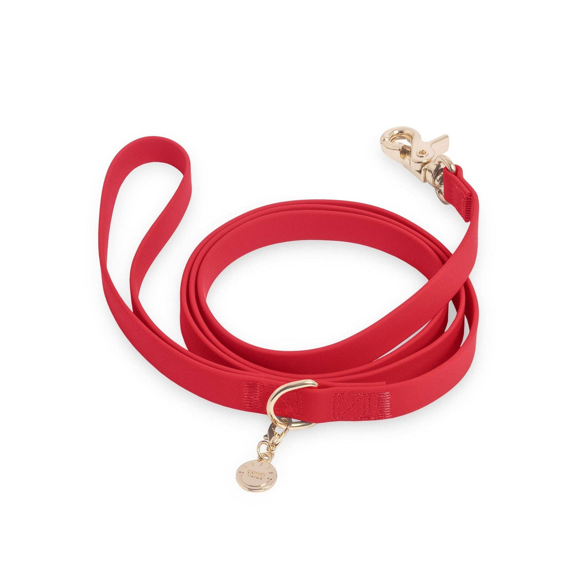 SUNNY TAILS - Cherry Red Waterproof Cloud Dog Leash - Doglicious Bakery Bites
