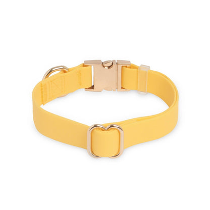SUNNY TAILS - Dandelion Yellow Waterproof Dog Collar - Doglicious Bakery Bites