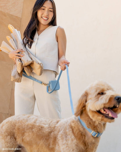 SUNNY TAILS - Malibu Blue 4-in-1 Convertible Hands Free Cloud Dog Leash - Doglicious Bakery Bites