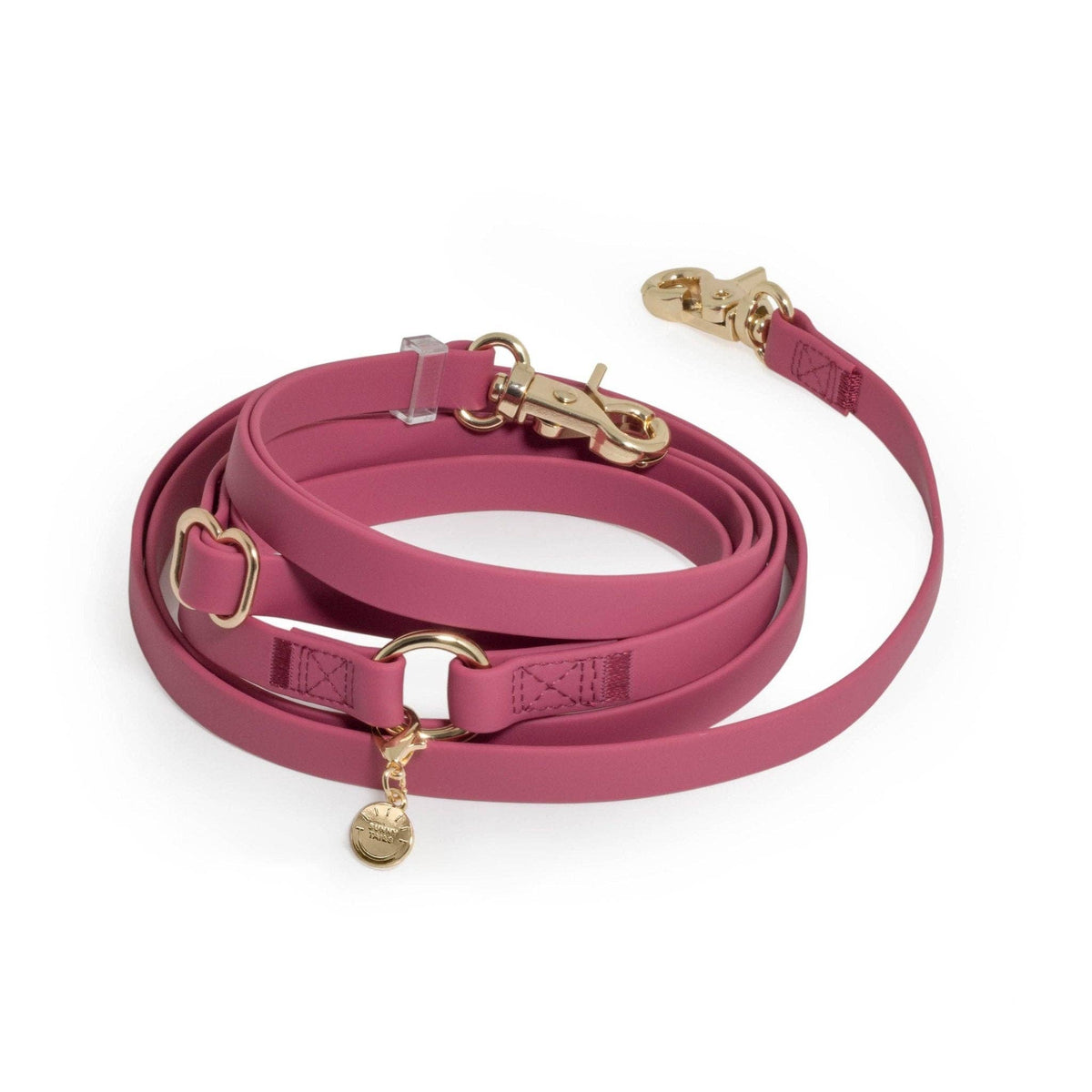 SUNNY TAILS - Mulberry Burgundy 4-in-1 Convertible Hands Free Cloud Dog Leash - Doglicious Bakery Bites