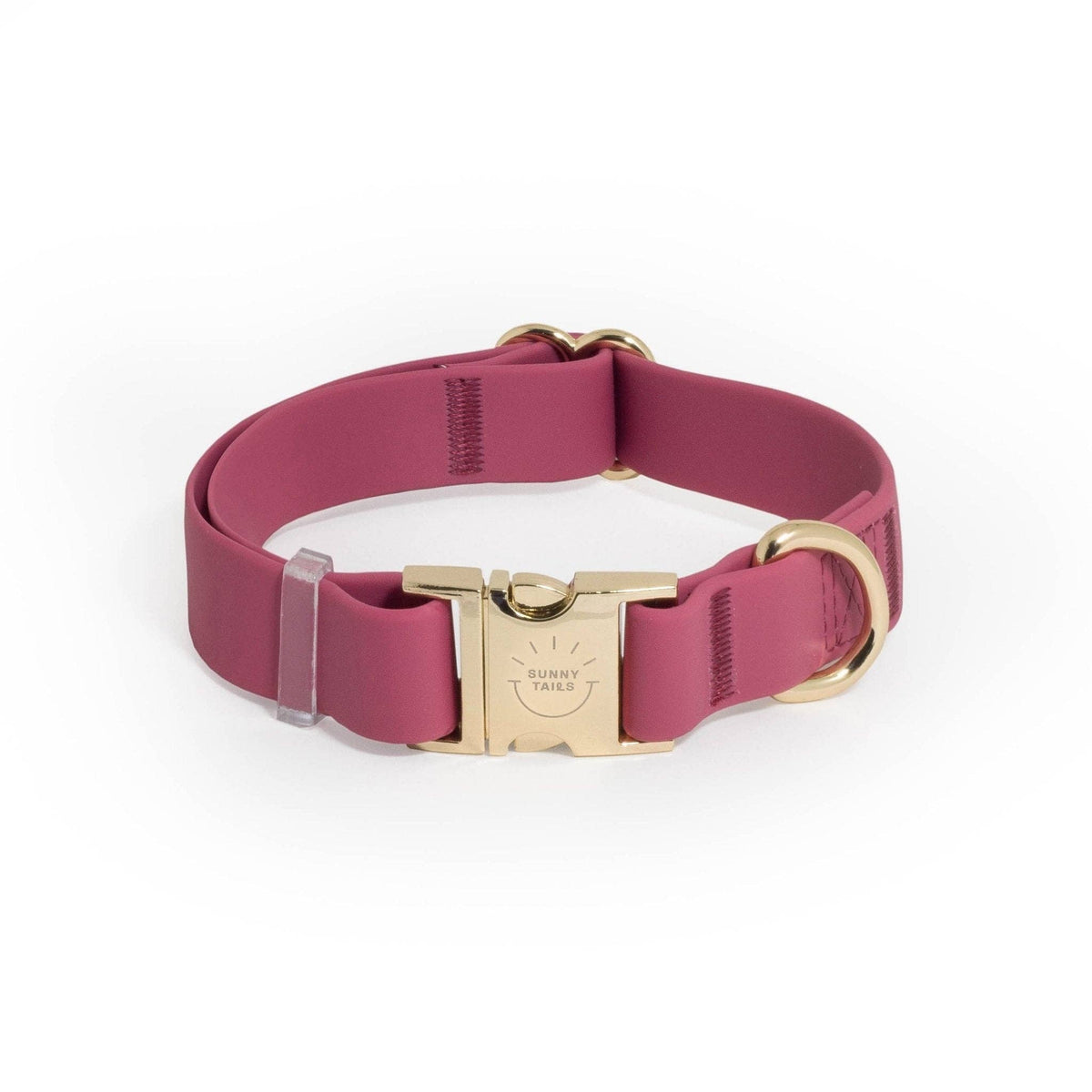 SUNNY TAILS - Mulberry Burgundy Waterproof Dog Collar - Doglicious Bakery Bites