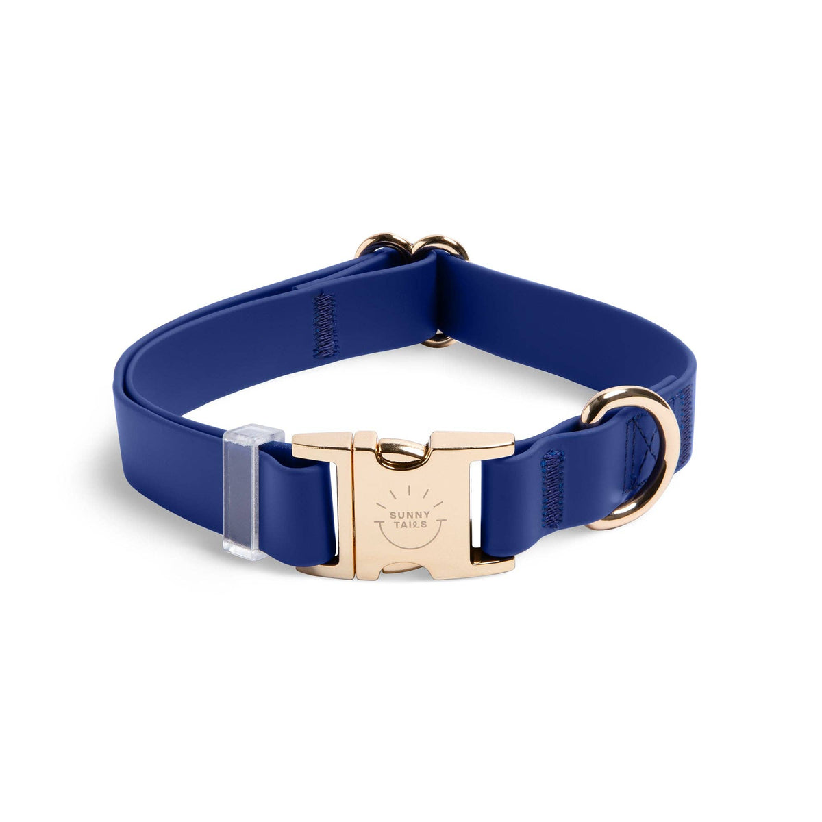 SUNNY TAILS - Signature Navy Waterproof Dog Collar - Doglicious Bakery Bites