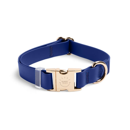SUNNY TAILS - Signature Navy Waterproof Dog Collar - Doglicious Bakery Bites