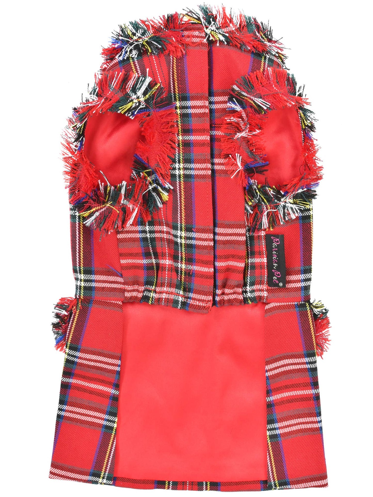 Tartan Fringe Dress Red – Chic Plaid Outfit for Pets - Doglicious Bakery Bites