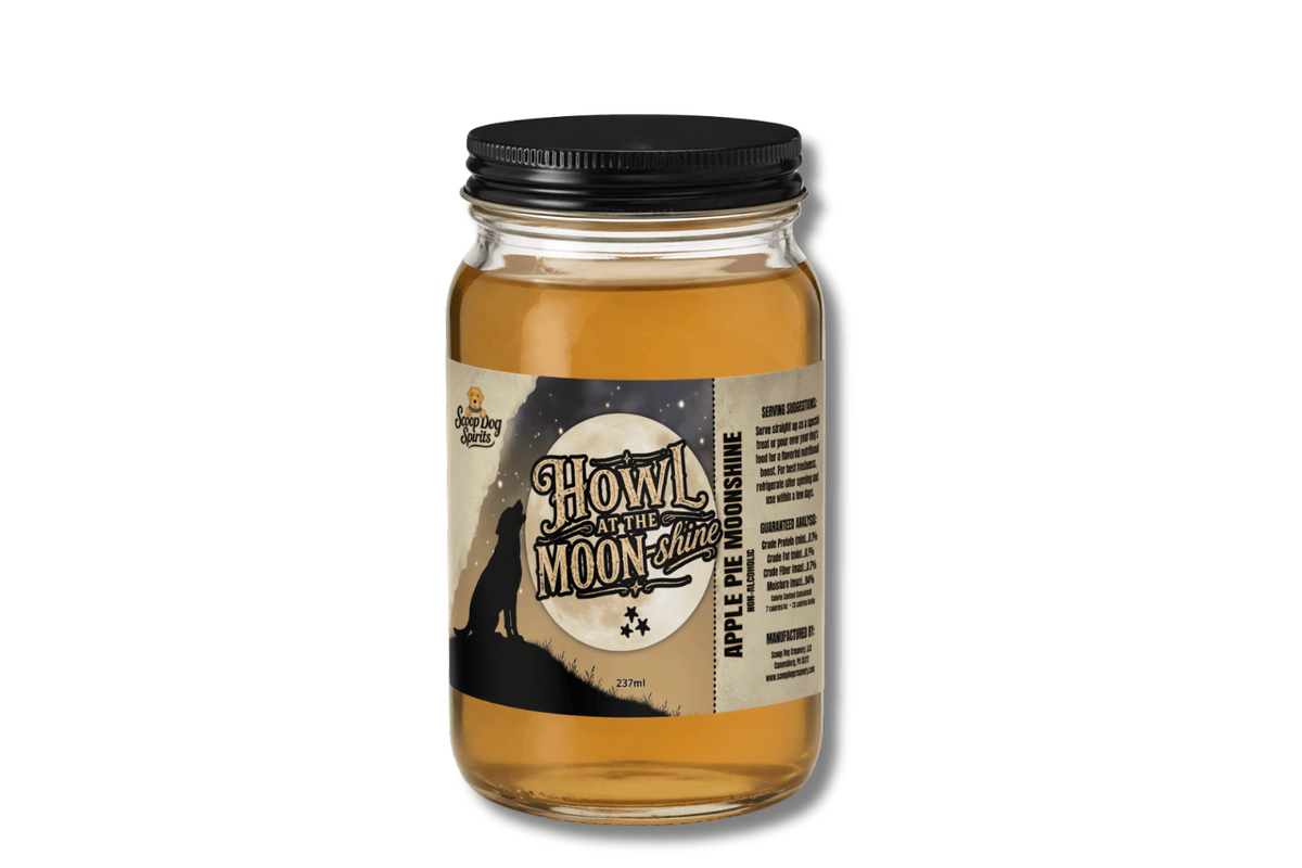 The Scoop Dog Canine Creamery - Howl at the MOON-shine – Non-Alcoholic Apple Pie “Moonshine” - Doglicious Bakery Bites