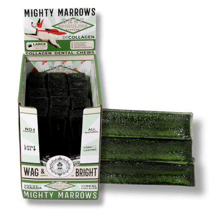 Wag & Bright Supply Co. - Mighty Marrows Collagen Dental Chew- Spirulina Beef- 3 Sizes - Doglicious Bakery Bites