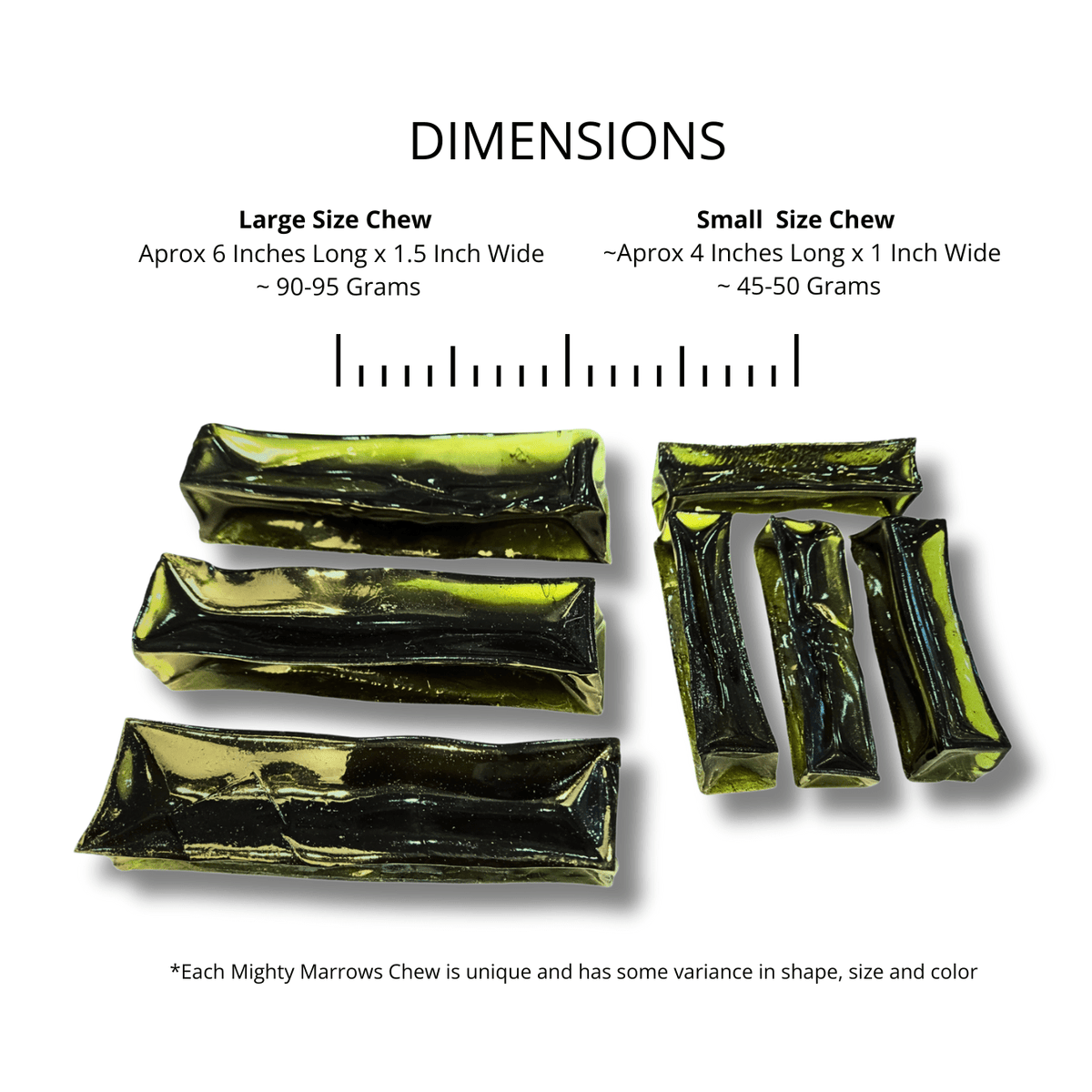 Wag & Bright Supply Co. - Mighty Marrows Collagen Dental Chew- Spirulina Beef- 3 Sizes - Doglicious Bakery Bites