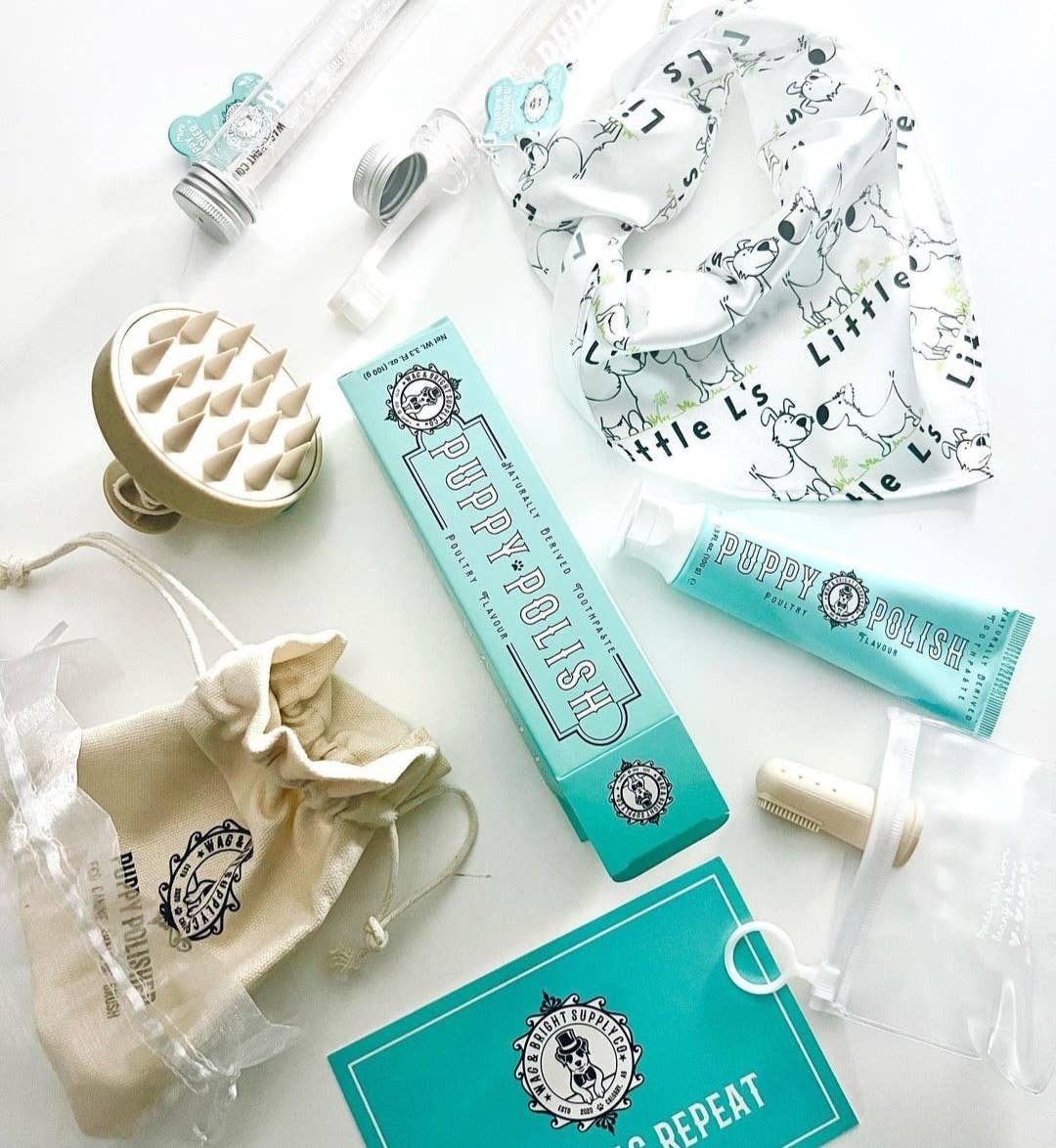 Wag & Bright Supply Co. - Puppy Polisher Eco Shampoo Brush - Doglicious Bakery Bites