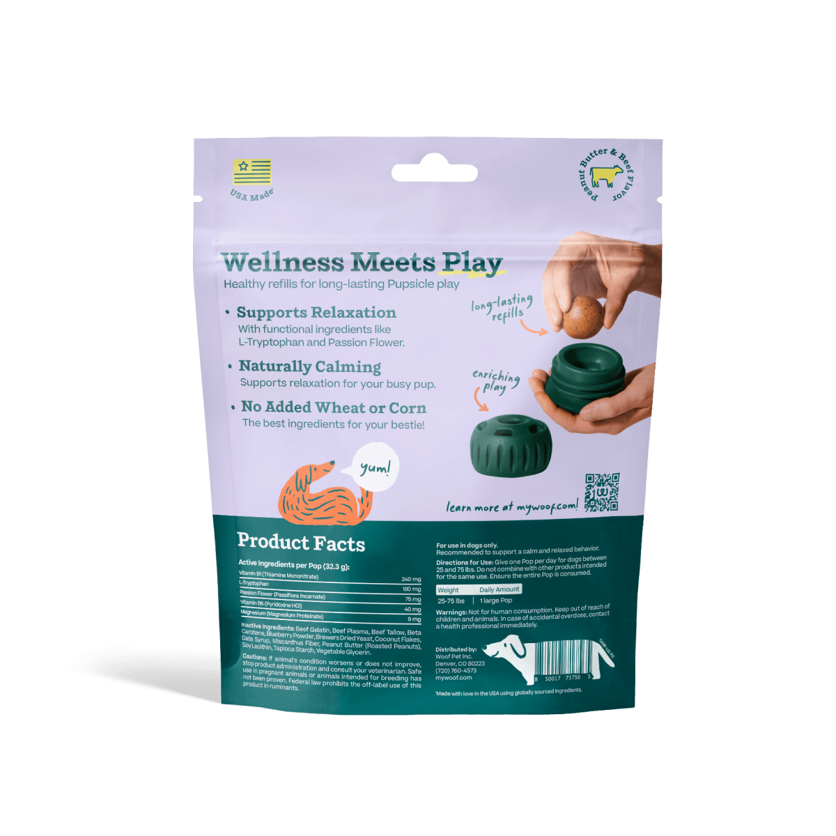 Woof - Calming Wellness Pops - Doglicious Bakery Bites