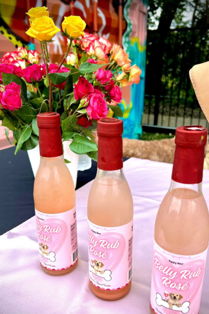 Yappy Hour - Belly Rub Rosé Dog Wine | 6ct | Watermelon - Doglicious Bakery Bites
