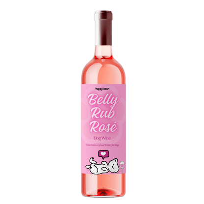 Yappy Hour - Belly Rub Rosé Dog Wine | 6ct | Watermelon - Doglicious Bakery Bites