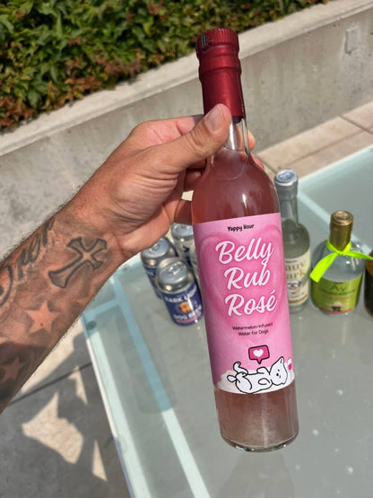 Yappy Hour - Belly Rub Rosé Dog Wine | 6ct | Watermelon - Doglicious Bakery Bites