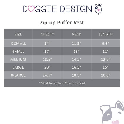 Zip-up Dog Puffer Vest - White - Doglicious Bakery Bites